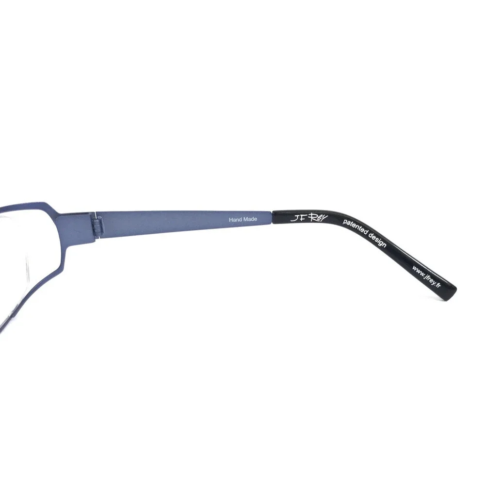 J.F. Rey Eyeglasses Frames JF2565 2110 Matte Ice Blue White Semi Rim 56-16-120